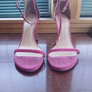 Stuart Weitzman Fuchsia Suede Heels